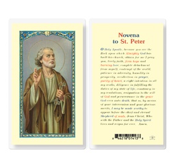 [HI-E24-518] Saint Peter Novena Prayer Laminated Holy Card