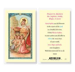 [HI-E24-544] Saint Sophia Laminated Holy Card