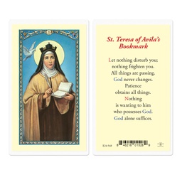 [HI-E24-548] Saint Teresa of Avila Laminated Holy Card