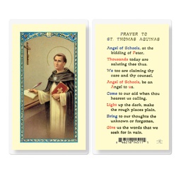 [HI-E24-552] Saint Thomas Aquinas Laminated Holy Card