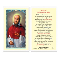 [HI-E24-590] Prayer to St. Francis De Sales Laminated Holy Card