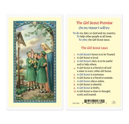 [HI-E24-760] The Girl Scout Promise Laminated Holy Card