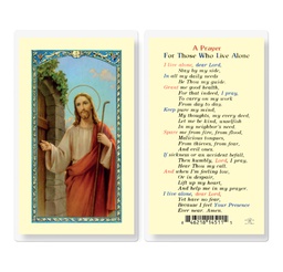 [HI-E24-712] Prayer for Those Who Live Alone Laminated Holy Card