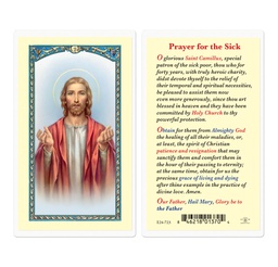 [HI-E24-723] Prayer for the Sick with Christ Laminated Holy Card