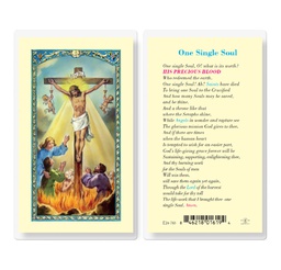 [HI-E24-783] One Single Soul Laminated Holy Card