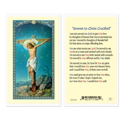 [HI-E24-822] Sonnet to Christ Crucified Laminated Holy Card