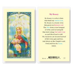 [HI-E24-831] My Rosary Laminated Holy Card