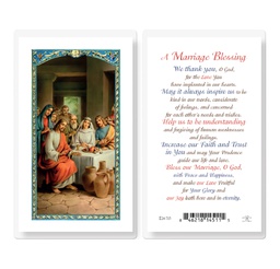 [HI-E24-715] Marriage Blessing Laminated Holy Card