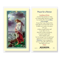[HI-E24-784] Prayer for Retreat Laminated Holy Card