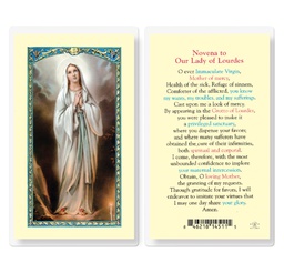 [HI-E24-836] Our Lady of Lourdes Novena Laminated Holy Card