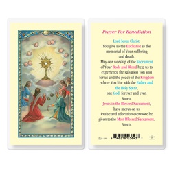 [HI-E24-899] Prayer for Benediction Laminated Holy Card