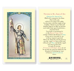 [HI-E24-967] Saint Joan of Arc Novena Laminated Holy Card