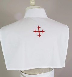 [AMICE-FW-REDCR] Front Wrap Amice with Ties - Red Cross