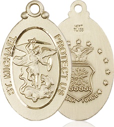 [4145RKT1] 14kt Gold Saint Michael Air Force Medal