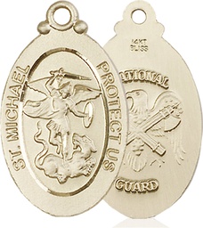 [4145RKT5] 14kt Gold Saint Michael National Guard Medal