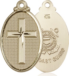 [4145YKT3] 14kt Gold Cross Coast Guard Medal