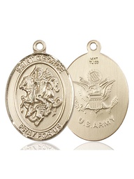 [7040KT2] 14kt Gold Saint George Army Medal