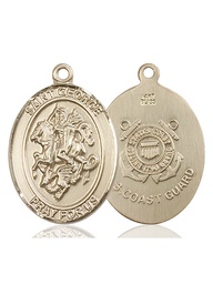 [7040KT3] 14kt Gold Saint George Coast Guard Medal