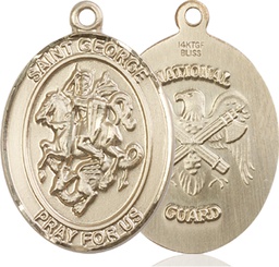 [7040KT5] 14kt Gold Saint George National Guard Medal