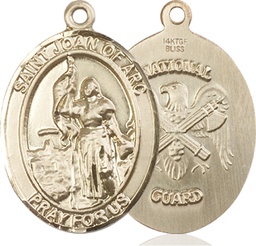 [7053KT5] 14kt Gold Saint Joan of Arc National Guard Medal