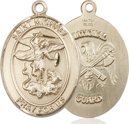 [7076KT5] 14kt Gold Saint Michael National Guard Medal