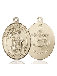 [7118KT2] 14kt Gold Guardian Angel Army Medal