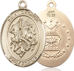 [8040KT1] 14kt Gold Saint George Air Force Medal