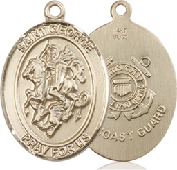 [8040KT3] 14kt Gold Saint George Coast Guard Medal