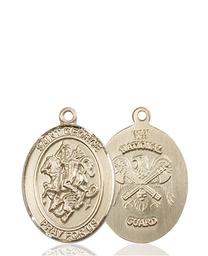 [8040KT5] 14kt Gold Saint George National Guard Medal