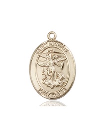 [8076KT7] 14kt Gold Saint Michael Paratrooper Medal
