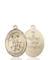 [8118KT2] 14kt Gold Guardian Angel Army Medal