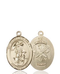 [8118KT5] 14kt Gold Guardian Angel National Guard Medal