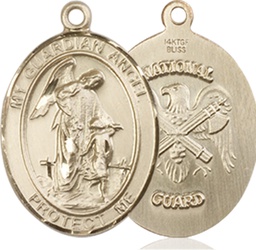 [8118KT5] 14kt Gold Guardian Angel National Guard Medal