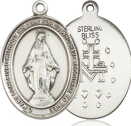 [7078SSY] Sterling Silver Miraculous Medal - With Box