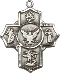 [5790SS6Y] Sterling Silver 5-Way Navy Medal