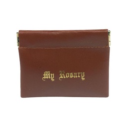 [HI-1667-05] Brown Snap Rosary Case My Rosary