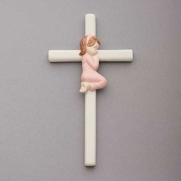 [RO-57029G] 7.5" Praying Girl Cross