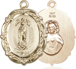 [4146FKT] 14kt Gold Our Lady of Guadalupe Medal