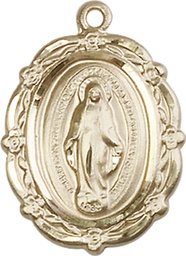 [4146MKT] 14kt Gold Miraculous Medal
