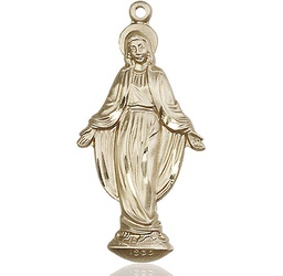 [4269KT] 14kt Gold Miraculous Medal