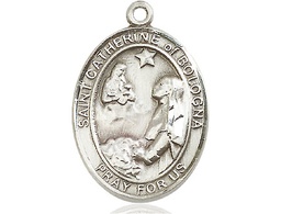 [7354SS] Sterling Silver Saint Catherine of Bologna Medal
