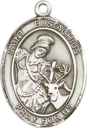 [7356SS] Sterling Silver Saint Eustachius Medal