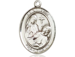 [7364SS] Sterling Silver Saint Fina Medal