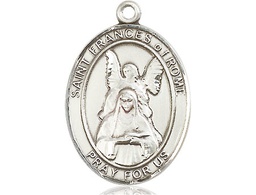 [7365SS] Sterling Silver Saint Frances of Rome Medal