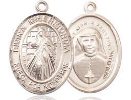 [7366SPGF] 14kt Gold Filled Divina Misericordia Medal
