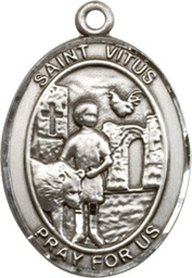 [7368SS] Sterling Silver Saint Vitus Medal