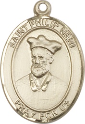 [7369GF] 14kt Gold Filled Saint Philip Neri Medal