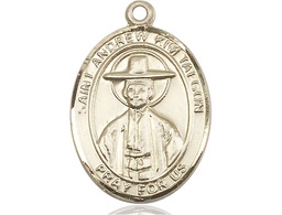 [7373GF] 14kt Gold Filled Saint Andrew Kim Taegon Medal