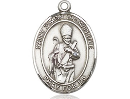 [7375SS] Sterling Silver Saint Simon Medal