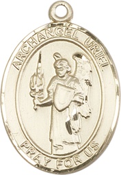 [7378GF] 14kt Gold Filled Saint Uriel the Archangel Medal